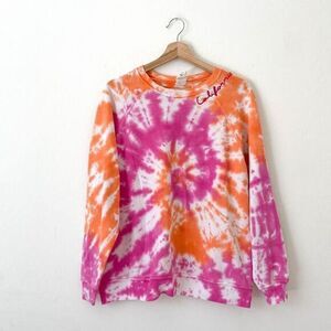 Anthropologie I Stole My Boyfriend’s Sweatshirt Tie Dye California Embroidered